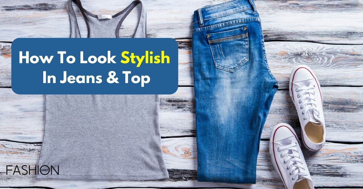 Trendy jeans outlet tops for ladies