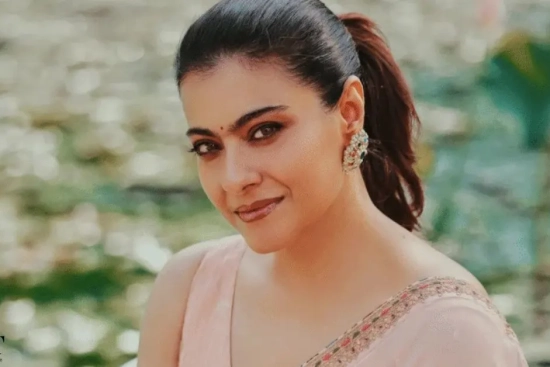 Kajol’s Peach Organza Sari