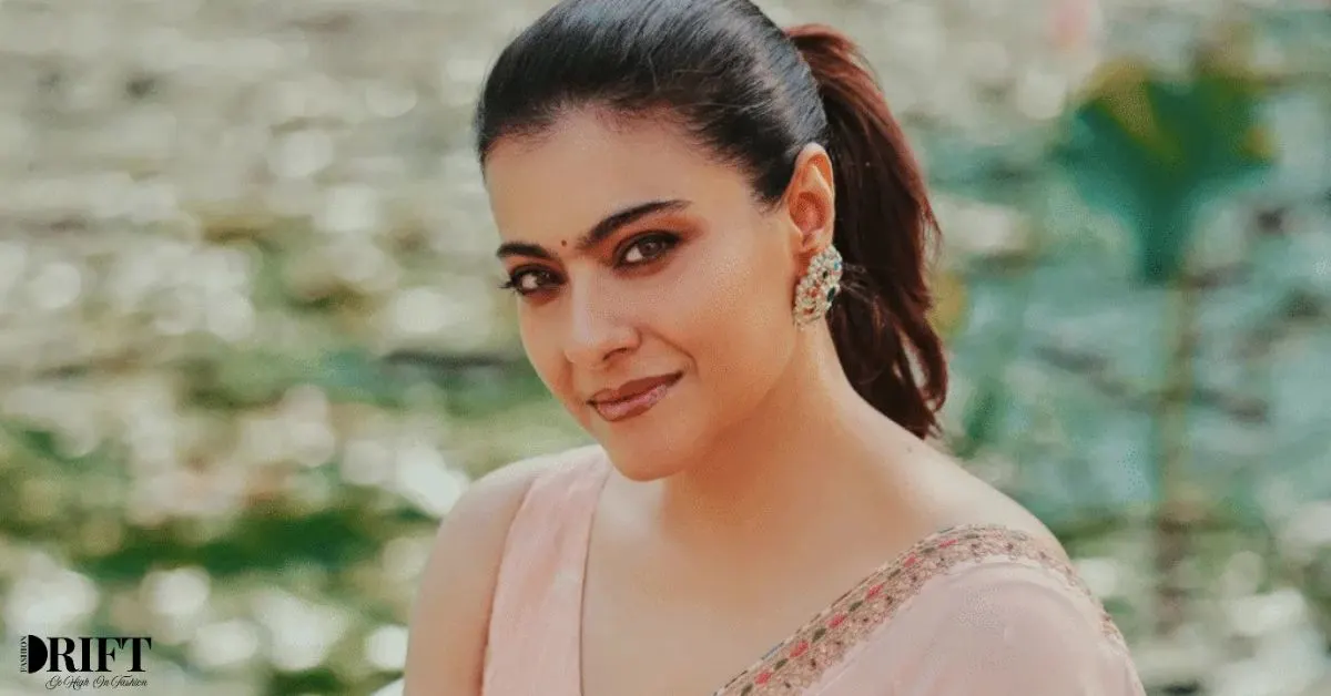 Kajol’s Peach Organza Sari