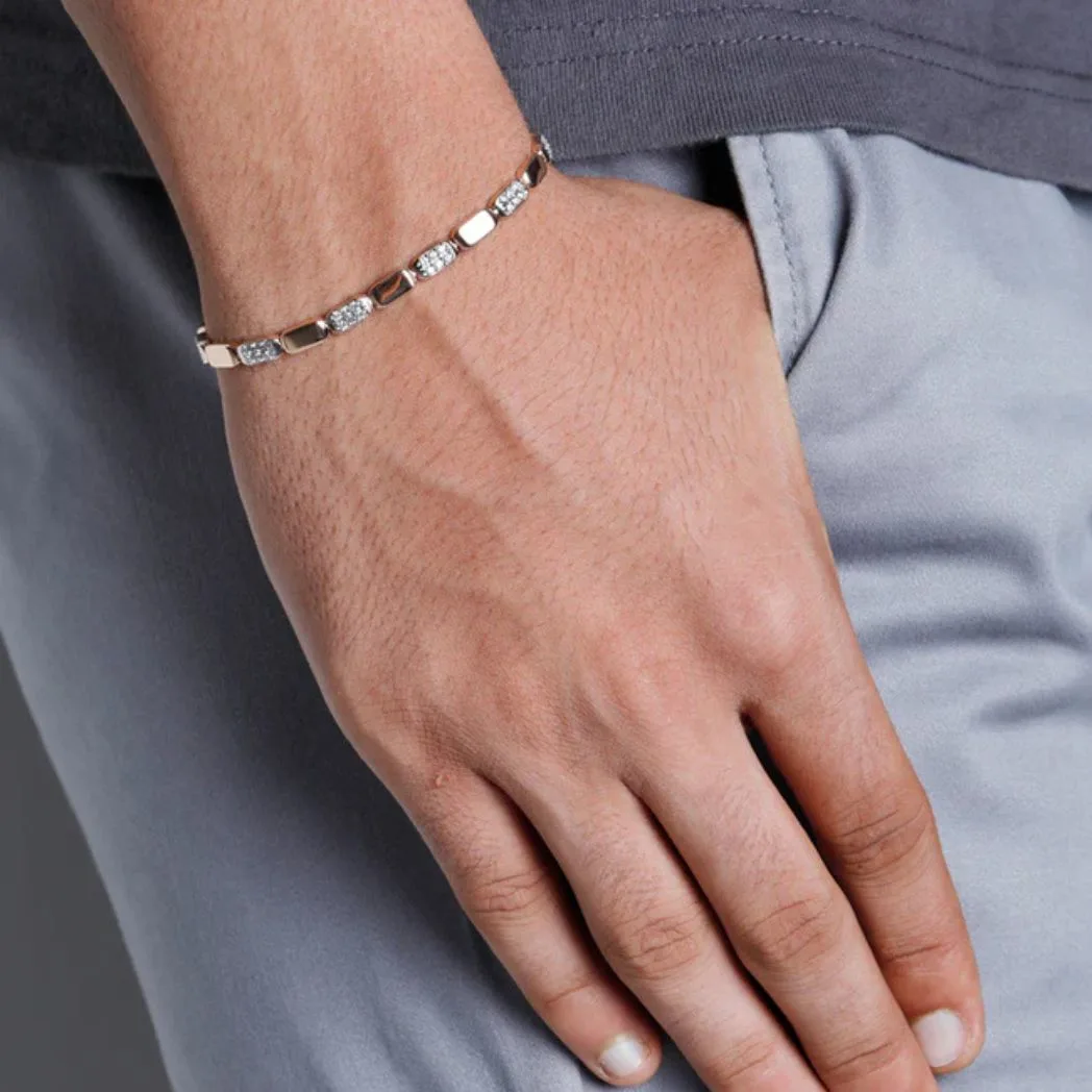 Men gold bar braclet 
