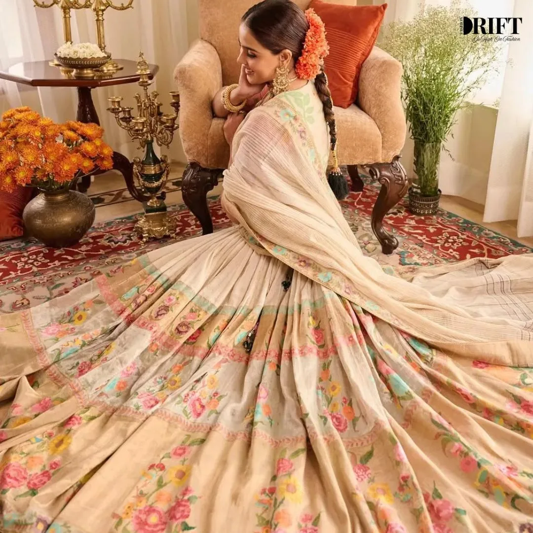 Genelia Deshmukh’s floral Gaurang Shah lehenga was inspired by the Mughal gardens