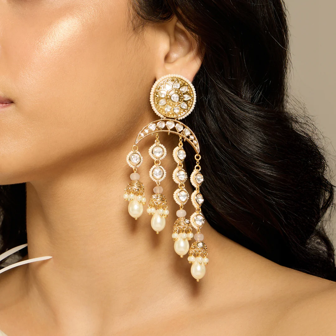 Luminous Pearl Cascade Earrings